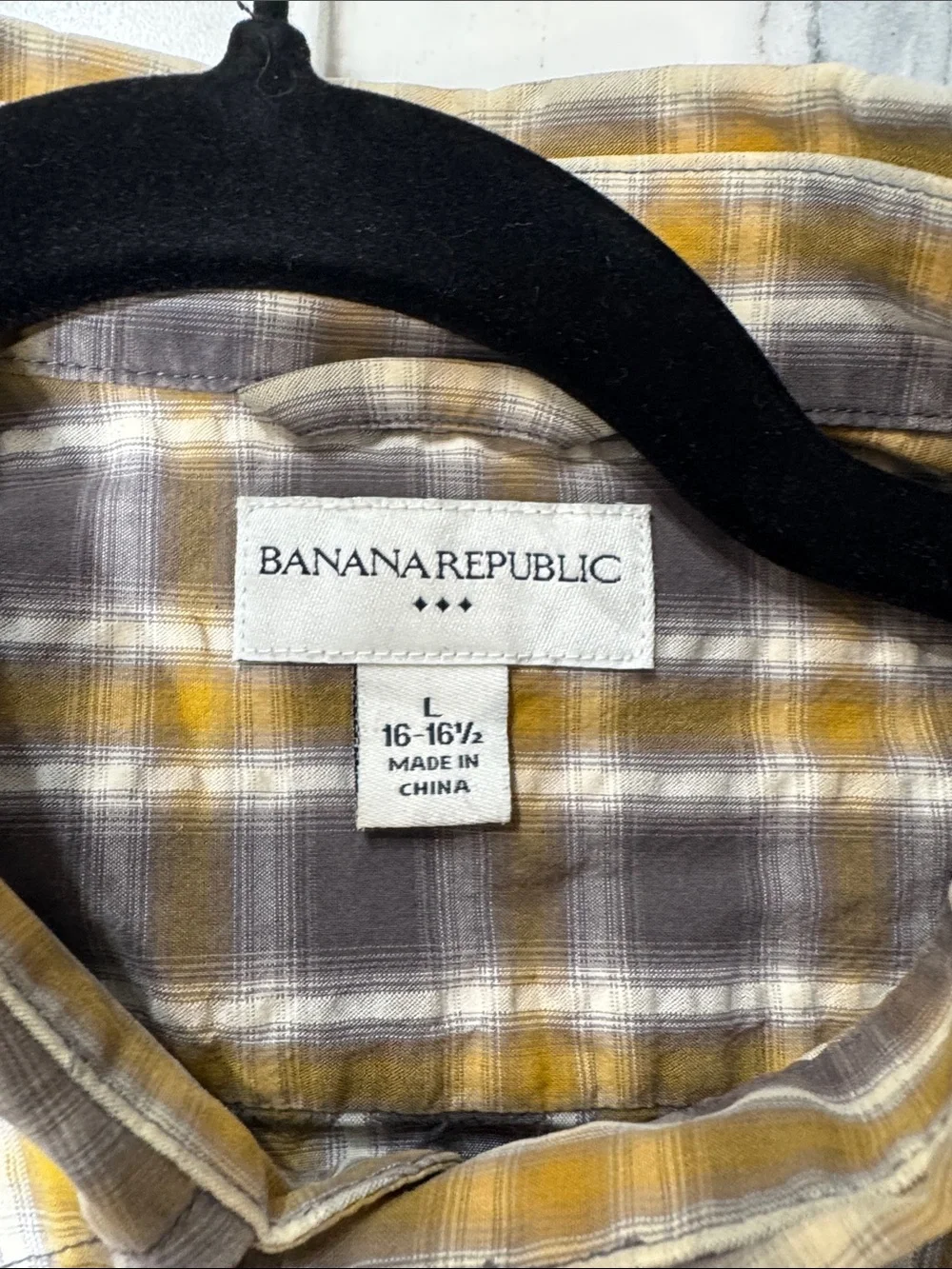 Banana Republic Yellow & Gray Plaid Lightweight Shirt Jacket